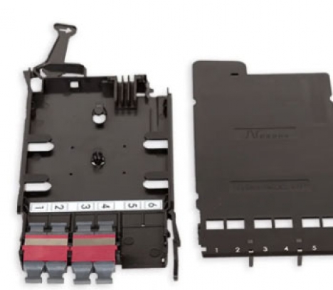 LANmark-OF ENSPACE Adaptor Module 4x MTP Multimode Key Up Key Down Violet
