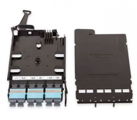 LANmark-OF ENSPACE Adaptor Module 6x MTP Multimode Key Up Key Up Grey