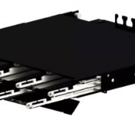 LANmark-OF ENSPACE UHD Patch Panel 1U 12x Modules Black