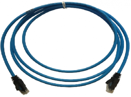 Essential-6 Patch Cord UTP Cat 6 PVC Blue 2m Black Boot, Aginode - Nexans 