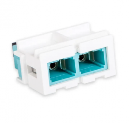 LANmark-OF Duplex SC Snap-In Adaptor Multimode Aqua, Aginode - Nexans 