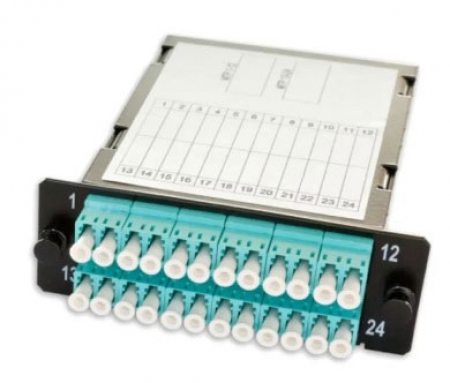 LANmark-OF Plug&Play Low Loss Module Female Straight 24 LC OM4 Aqua