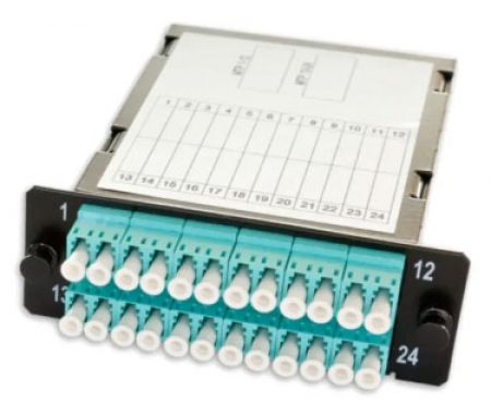 LANmark-OF Plug&Play Ultra Low Loss Module Female Crossed 24 LC OM4 Aqua