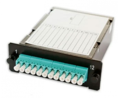 LANmark-OF Plug&Play Ultra Low Loss Module Female Straight 12 LC OM4 Aqua